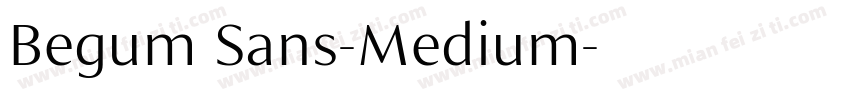 Begum Sans-Medium字体转换